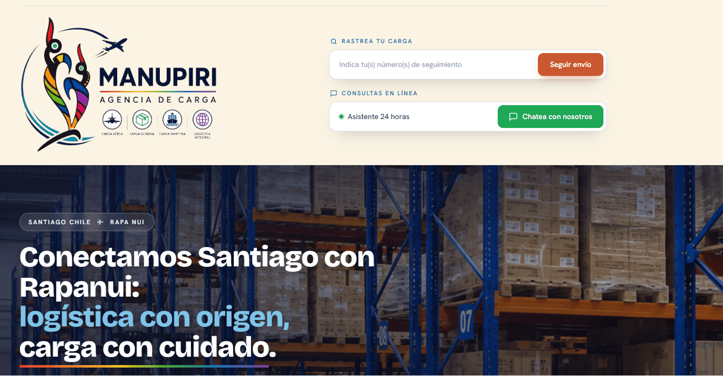Manupiri Cargo: sitio web inteligente conectado a la operación logística